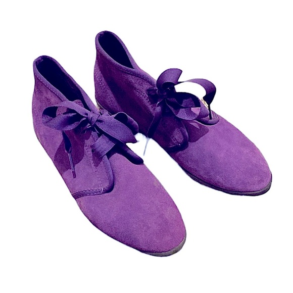 VTG 80s Keds Purple Suede Chukka Ankle Booties - Picture 10 of 16
